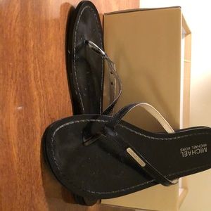 Black patent Michael Kors sandals